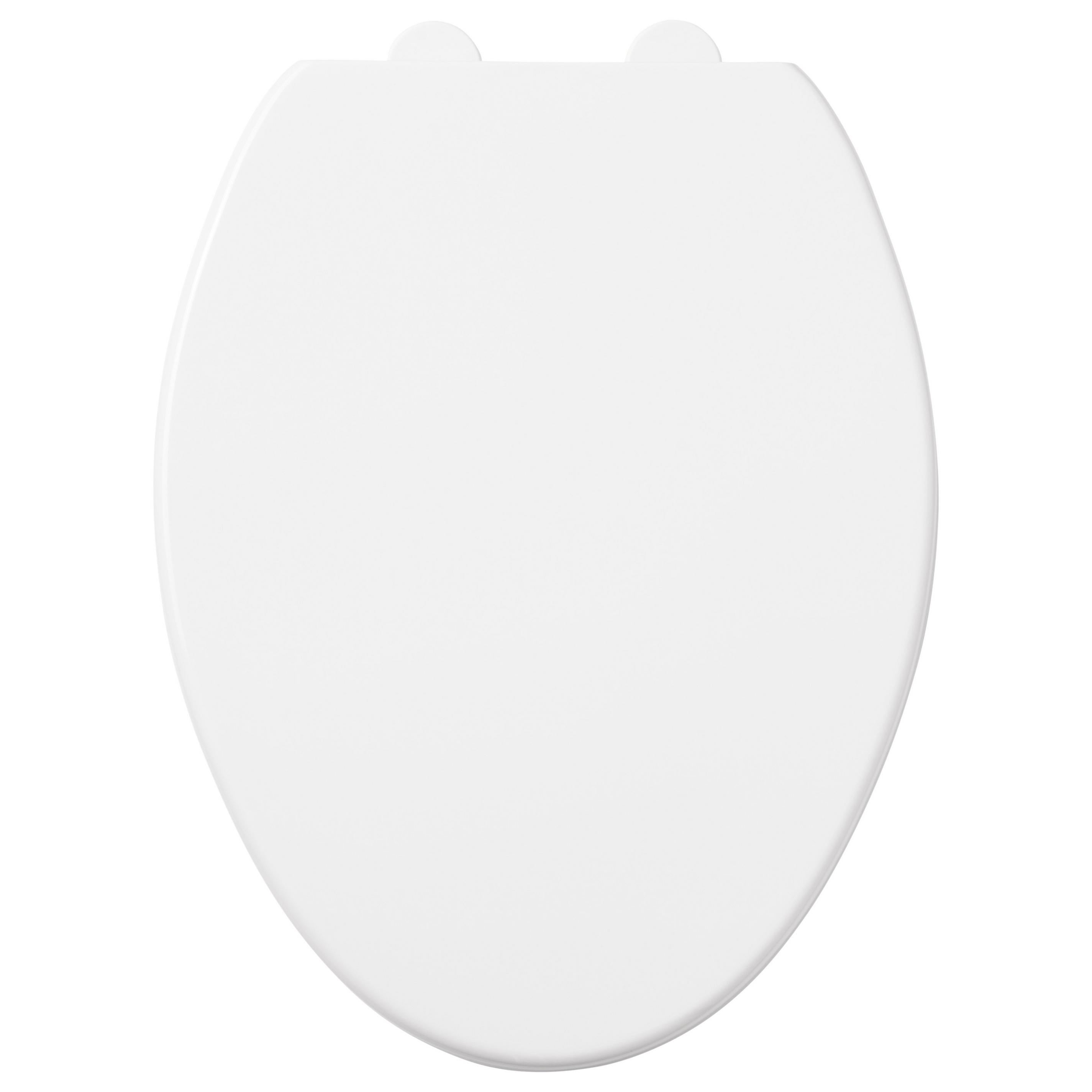 Contemporary Easy Clean Toilet Seat Elongated Bowl White