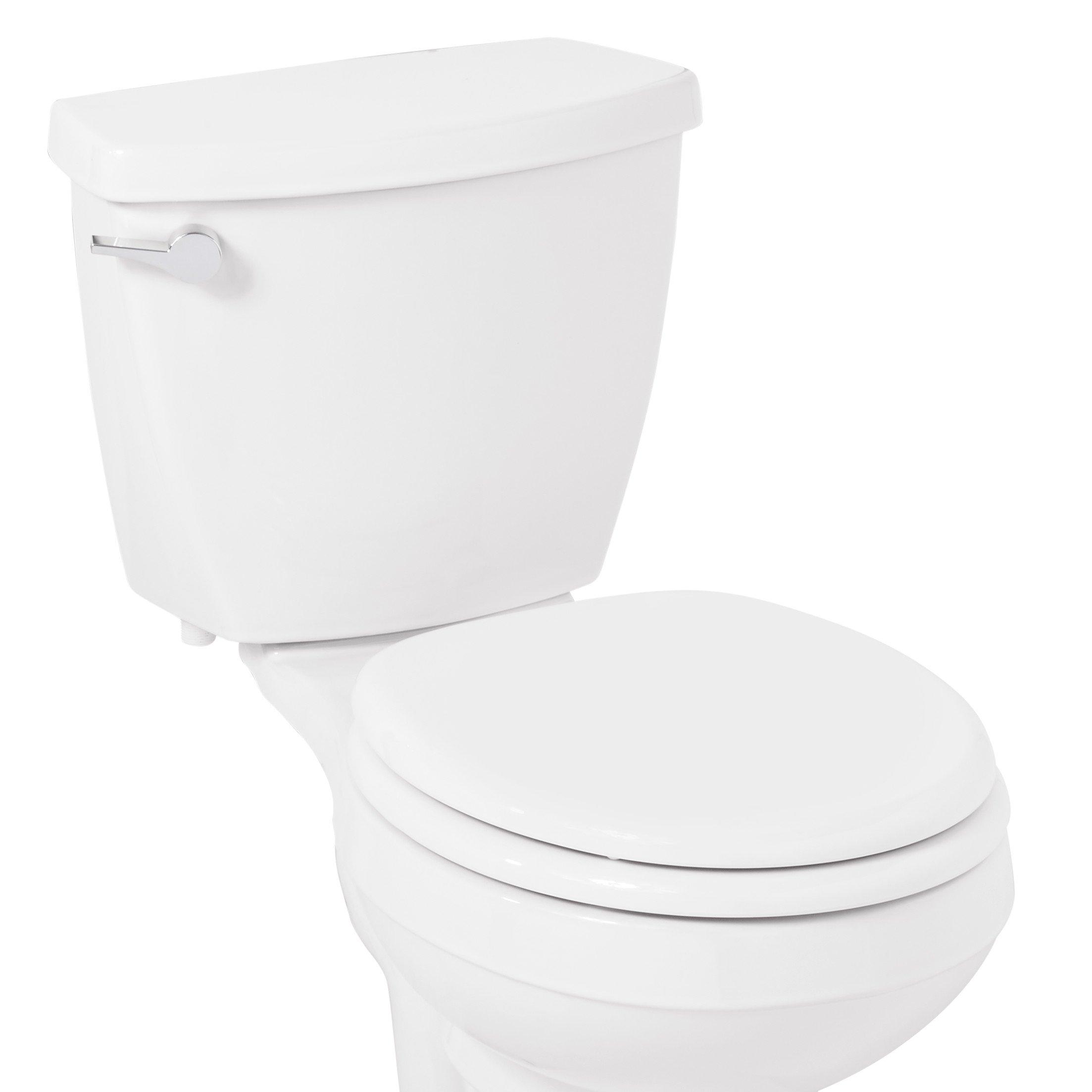 Bath Decor 2F1R7-00 Deluxe Slow Close Round Top Mount Adjustable Release  and Clean Hinge Toilet Seat, White - キッチン