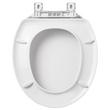 Traditional Slow-Closing Toilet Seat - Round Bowl - White, , large image number 3