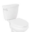 Traditional Slim Slow-Closing Toilet Seat - Elongated Bowl - White, , large image number 0