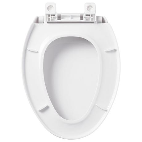 Traditional Slim Slow-Closing Toilet Seat - Elongated Bowl - White