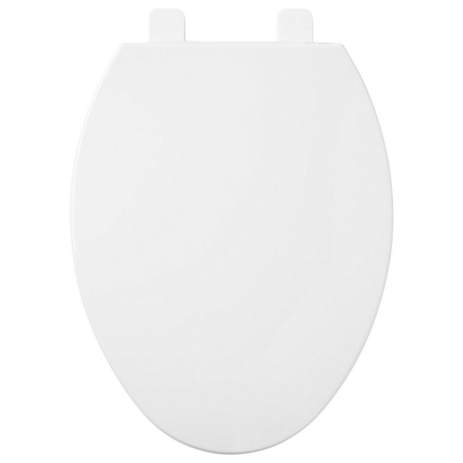 Traditional Slim Slow-Closing Toilet Seat - Elongated Bowl - White, , large image number 2