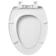 Contemporary Ultra Slim Slow-Closing Toilet Seat - Elongated Bowl - White, , large image number 3