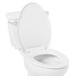 Contemporary Ultra Slim Slow-Closing Toilet Seat - Elongated Bowl - White, , large image number 1