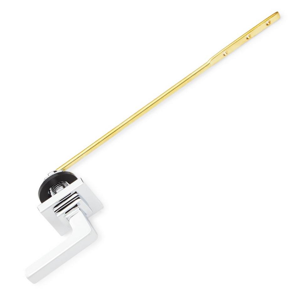Hibiscus Toilet Flush Handle - Chrome, , large image number 1