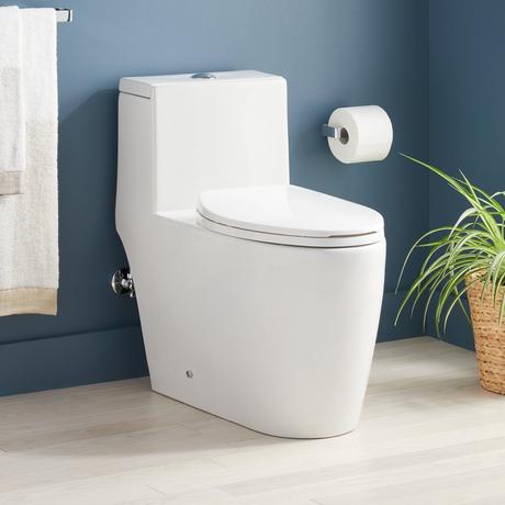 Sitka One-Piece Elongated Skirted Toilet - White
