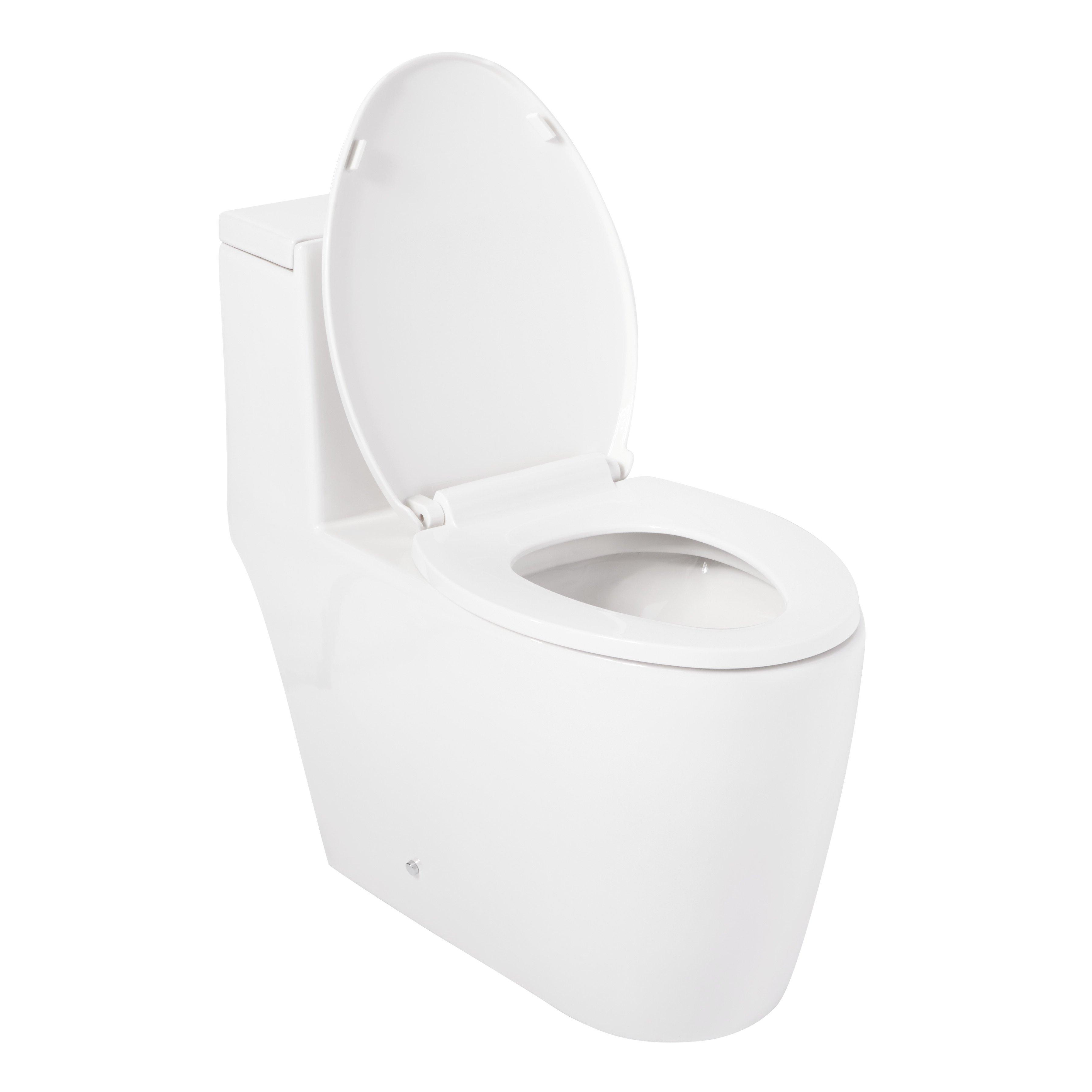 人気ブランド新作豊富 White - Toilet Elongated One-Piece Carraway | Hardware Signature トップス