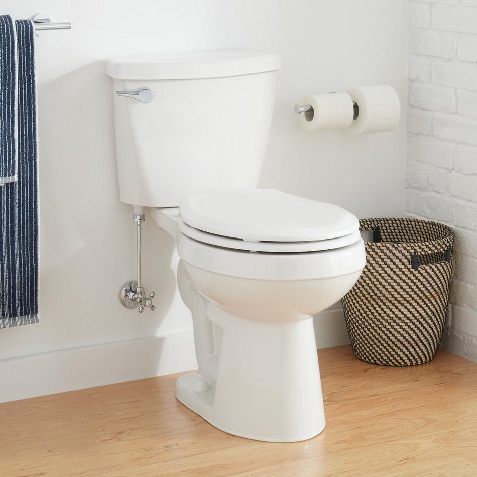 Bradenton Two-Piece Round Toilet with 10" Rough-In - 16" Bowl Height - White, , large image number 0