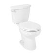 Bradenton Two-Piece Round Toilet with 10" Rough-In - 16" Bowl Height - White, , large image number 1