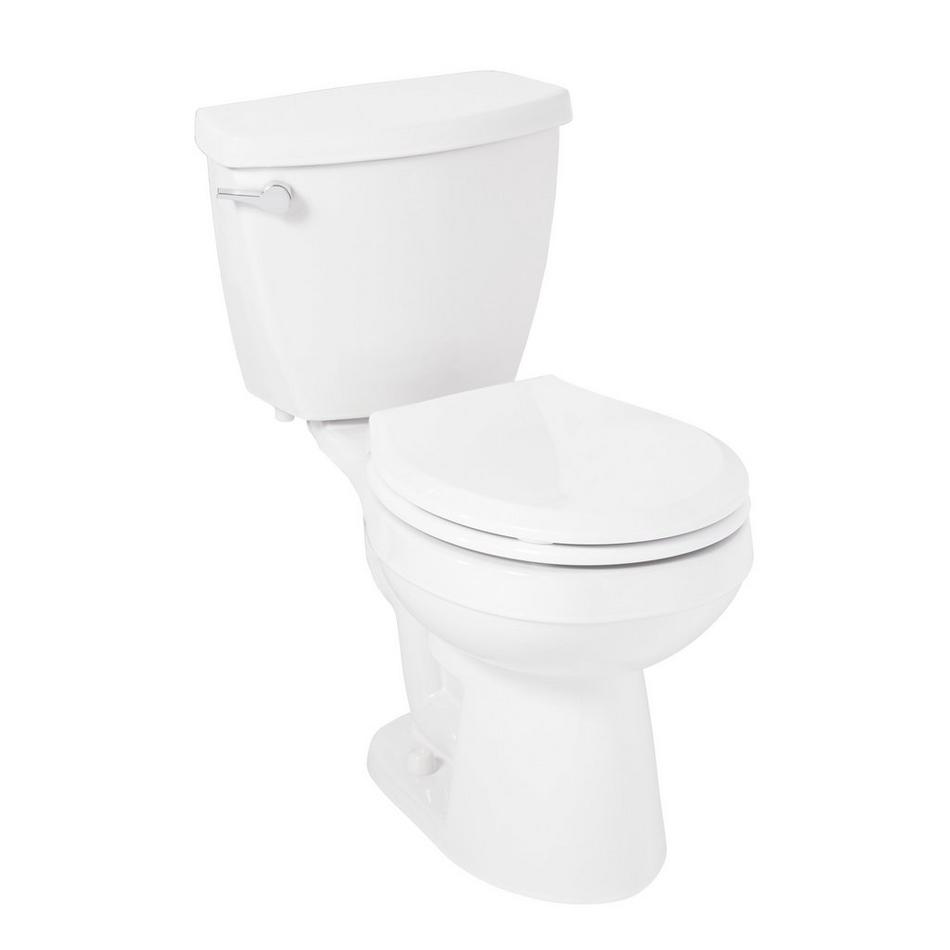 Bradenton Two-Piece Round Toilet with 12" Rough-In - 16" Bowl Height - Left Hand - White, , large image number 1