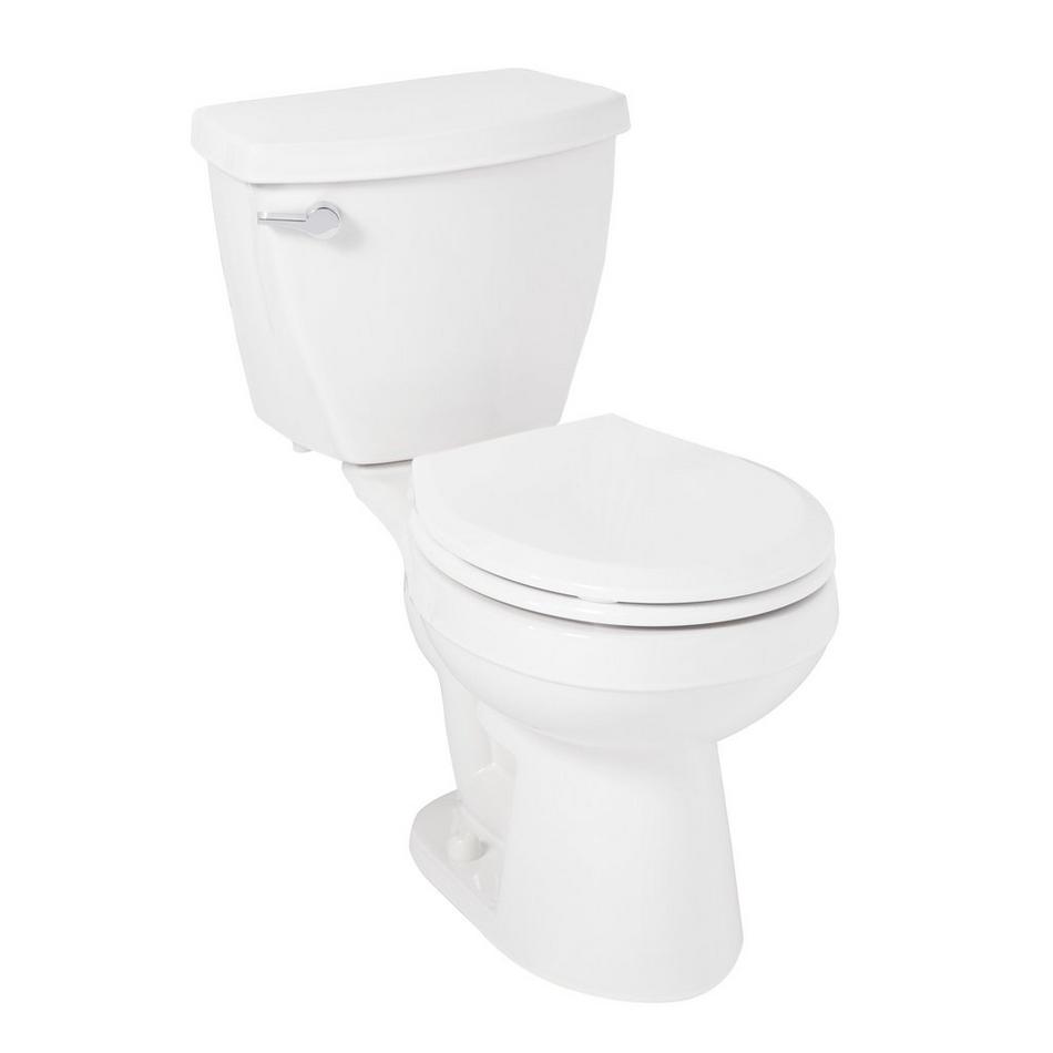 Bradenton Two-Piece Round Toilet with 14" Rough-In - 16" Bowl Height - White, , large image number 1