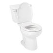 Bradenton Two-Piece Round Toilet with 14" Rough-In - 16" Bowl Height - White, , large image number 2