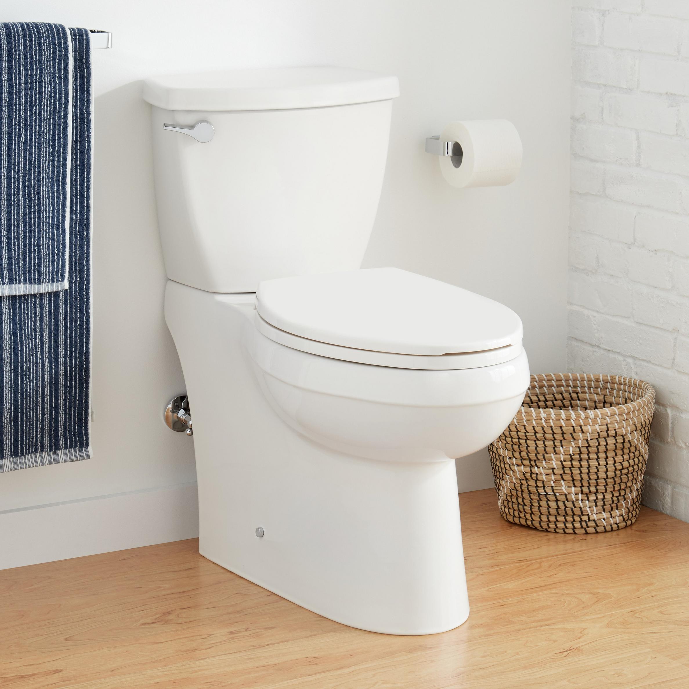 Bradenton Two-Piece Skirted Elongated Toilet - White | Signature Hardware