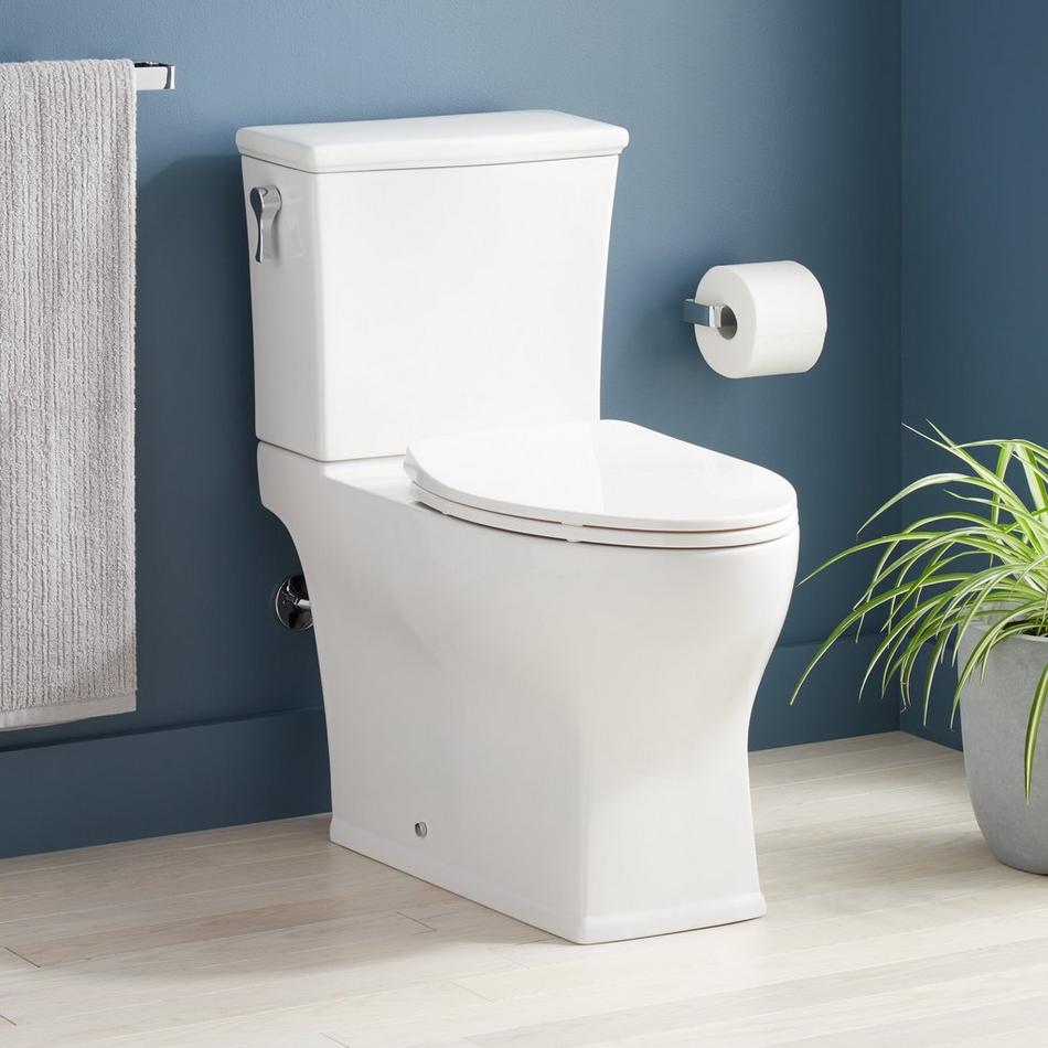 Carraway Two-Piece Skirted Elongated Toilet - ADA Compliant - White, , large image number 0