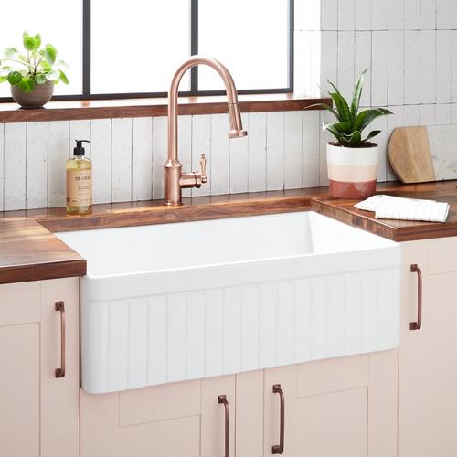 30" Curington Fireclay Farmhouse Sink