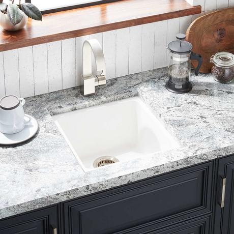 17" Totten Granite Composite Undermount Prep Sink - White