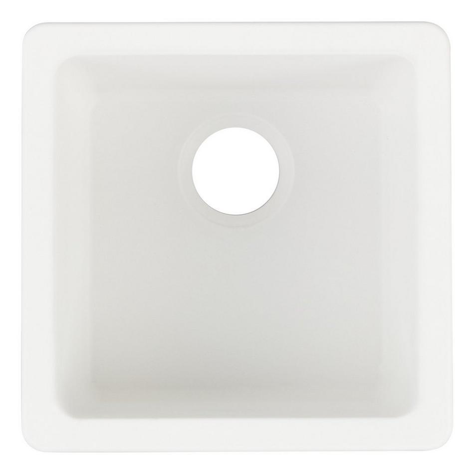 17" Totten Granite Composite Undermount Prep Sink - White, , large image number 4