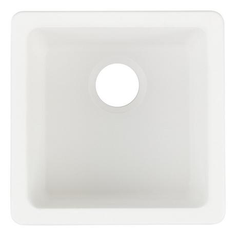 17" Totten Granite Composite Drop-In Prep Sink - White