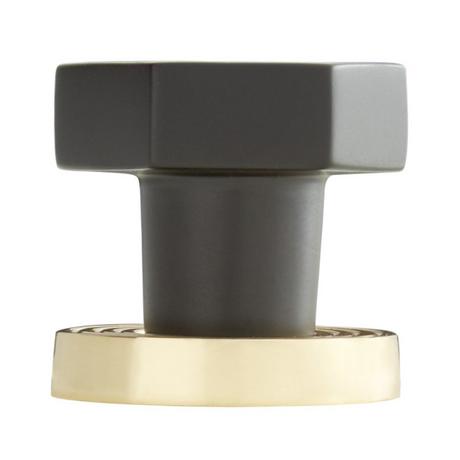 Khoit Solid Brass Cabinet Knob with Base