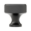 Arles Knurled Brass Cabinet Knob - Matte Black, , large image number 2