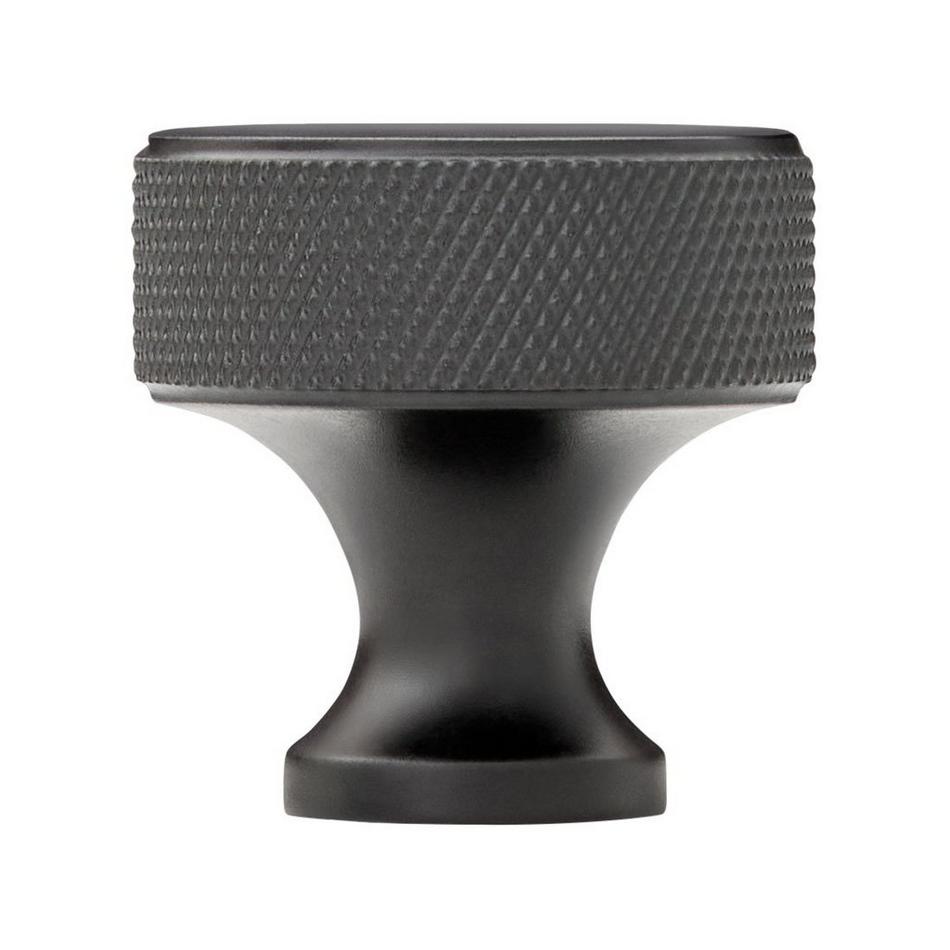 Arles Knurled Brass Cabinet Knob - Matte Black, , large image number 2