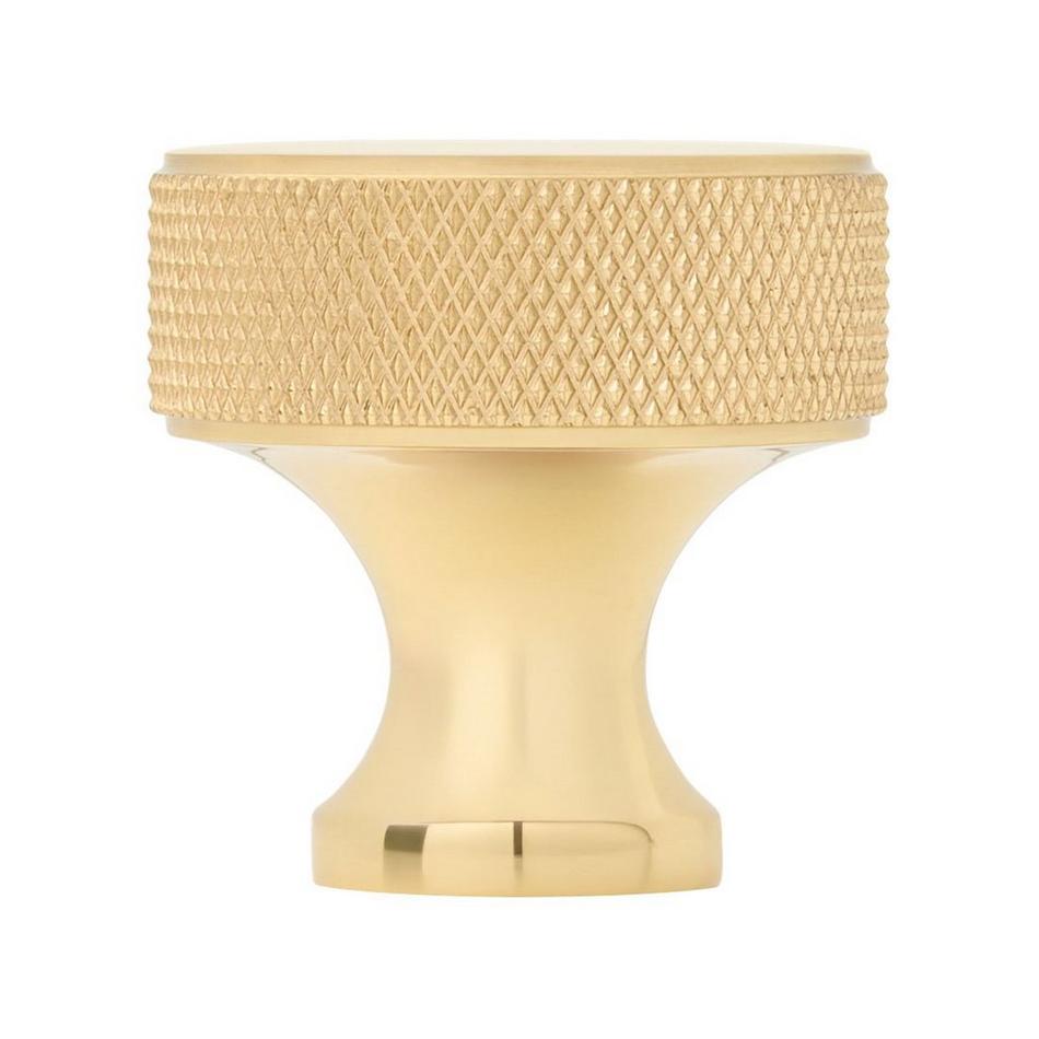 Arles Knurled Brass Cabinet Knob - Polished Brass, , large image number 2