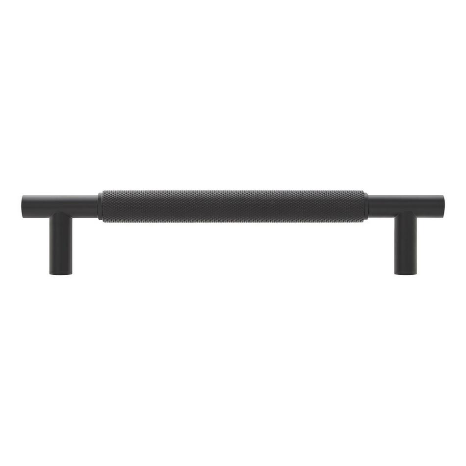 6" Arles Knurled Brass Cabinet Pull - Matte Black, , large image number 2