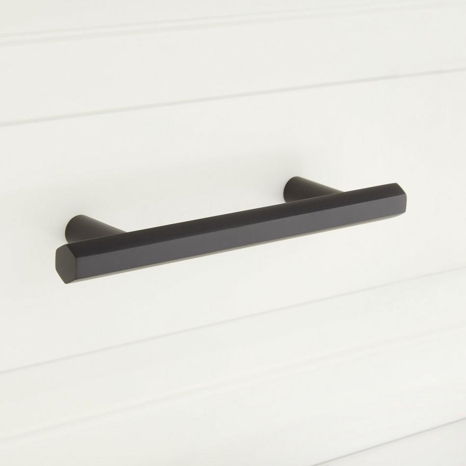 6" Khoit Solid Brass Cabinet Pull - Black, , large image number 0