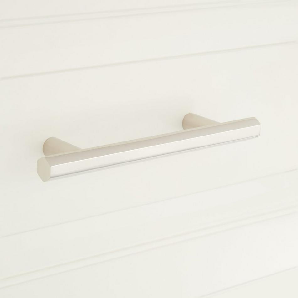 6" Khoit Solid Brass Cabinet Pull - Polished Nickel, , large image number 0