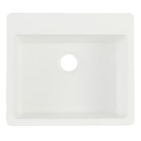 25" Totten Granite Composite Drop-In Kitchen Sink - White