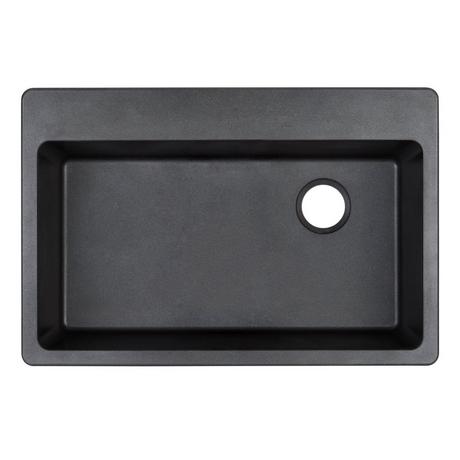 33" Totten Granite Composite Drop-In Kitchen Sink - Black