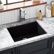 25" Totten Granite Composite Undermount Kitchen Sink - Black, , large image number 0