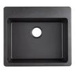 25" Totten Granite Composite Drop-In Kitchen Sink - Black, , large image number 3