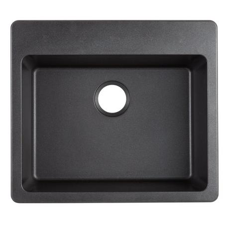 25" Totten Granite Composite Undermount Kitchen Sink - Black
