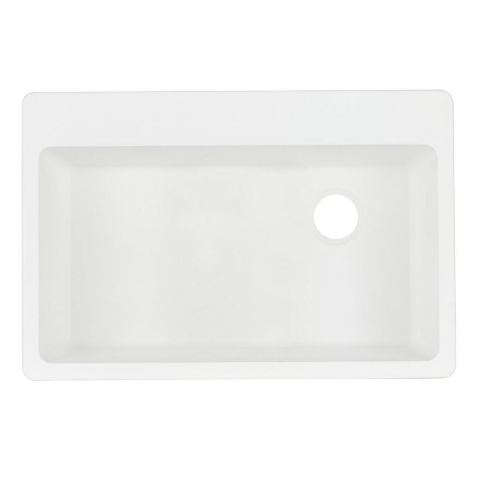 33" Totten Granite Composite Undermount Kitchen Sink - White, , large image number 4