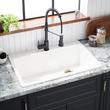 33" Totten Granite Composite Drop-In Kitchen Sink - White, , large image number 0