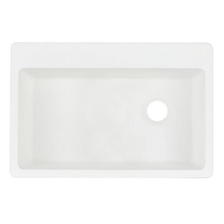 33" Totten Granite Composite Drop-In Kitchen Sink - White