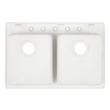 33" Totten Double-Bowl Granite Composite Undermount Kitchen Sink - White, , large image number 5