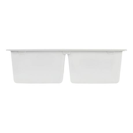 33" Totten Double-Bowl Granite Composite Undermount Kitchen Sink - White
