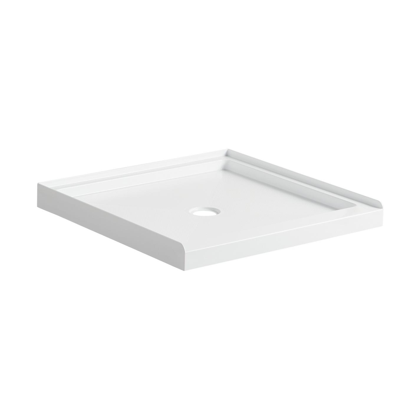 36" x 36" Acrylic Shower Tray Center Drain White Signature Hardware