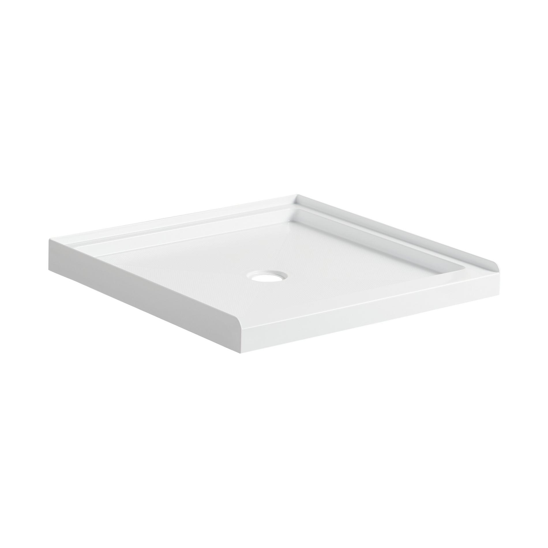 36" x 36" Acrylic Shower Tray Center Drain White Signature Hardware