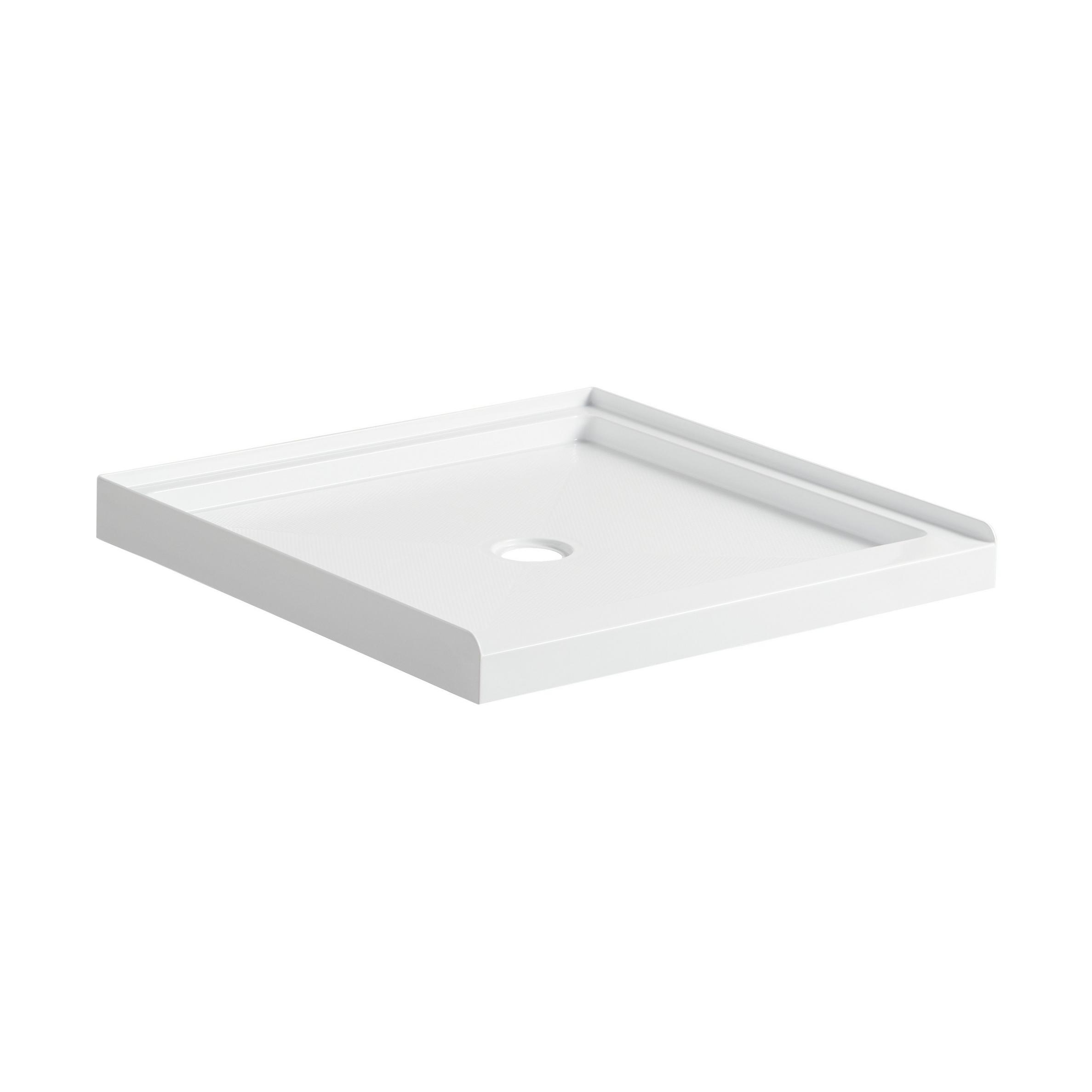 36" x 36" Acrylic Shower Tray Center Drain White Signature Hardware