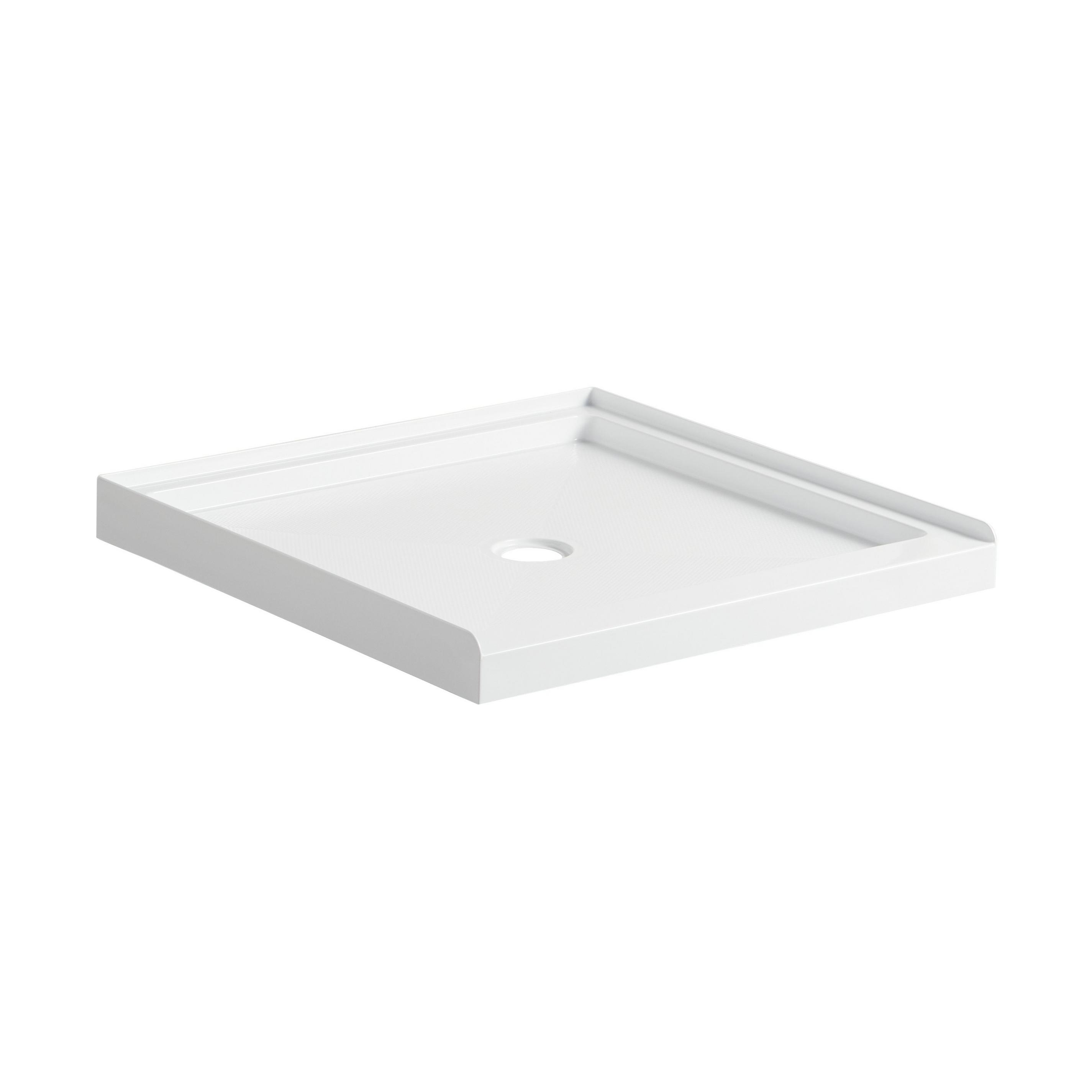 36" x 36" Acrylic Shower Tray Center Drain White Signature Hardware