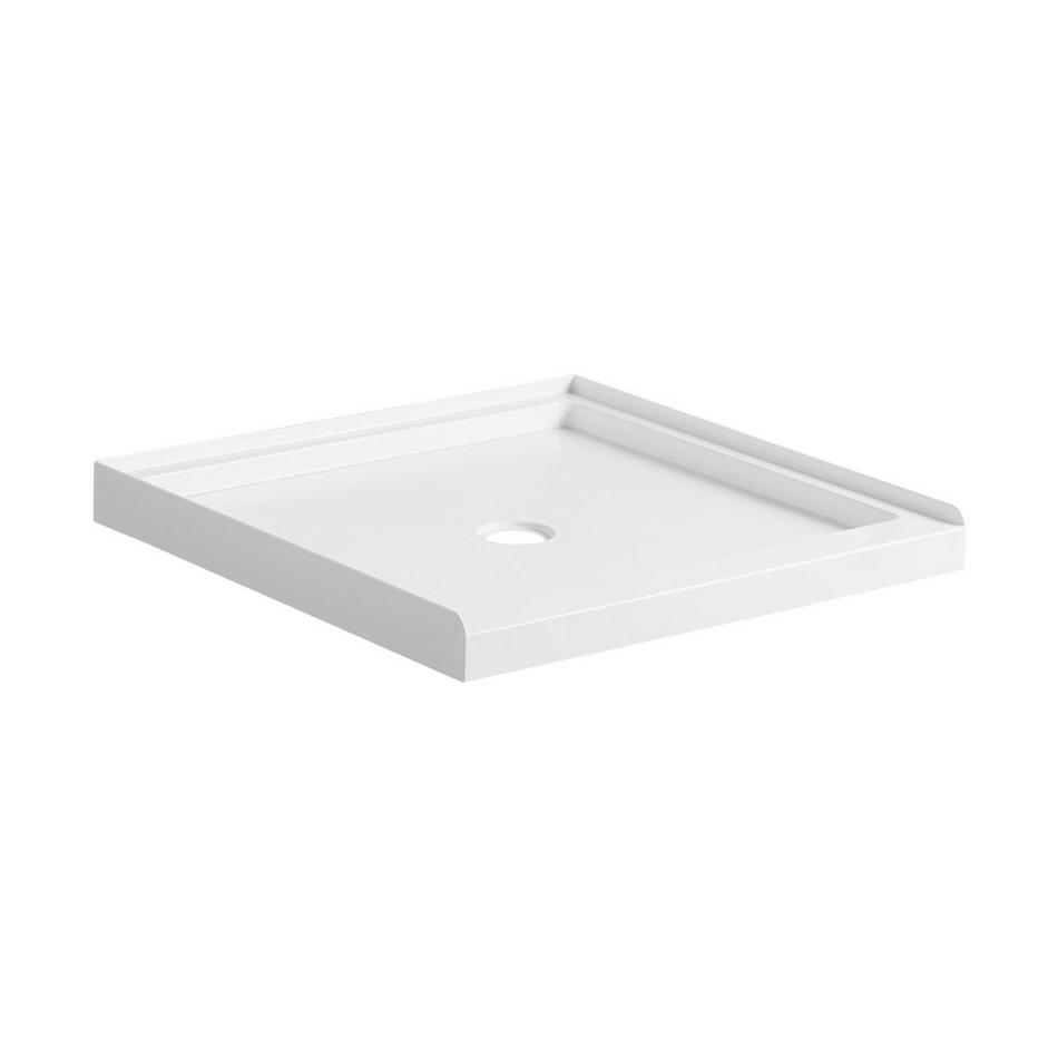 36" x 36" Acrylic Shower Tray - Center Drain - White, , large image number 0