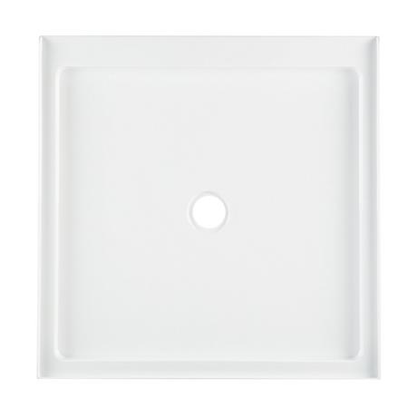 36" x 36" Acrylic Shower Tray - Center Drain - White