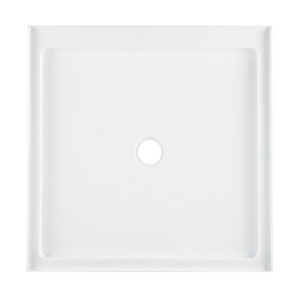 36" x 36" Acrylic Shower Tray - Center Drain - White, , large image number 1