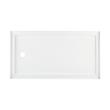 60" x 34" Acrylic Shower Tray - Center Drain - White, , large image number 3
