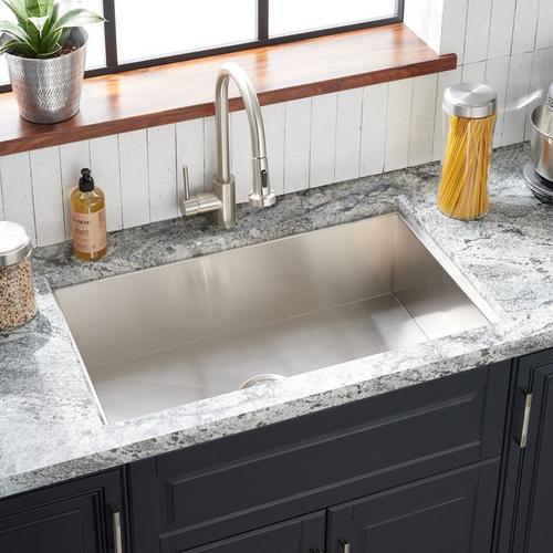 33" Sitka Stainless Steel Drop-In Kitchen Sink - Single-Hole