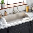 33" Sitka Stainless Steel Drop-In Kitchen Sink - Single-Hole, , large image number 0