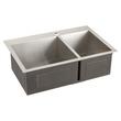 33" Sitka Offset Double-Bowl Stainless Steel Undermount Sink - Single-Hole, , large image number 1